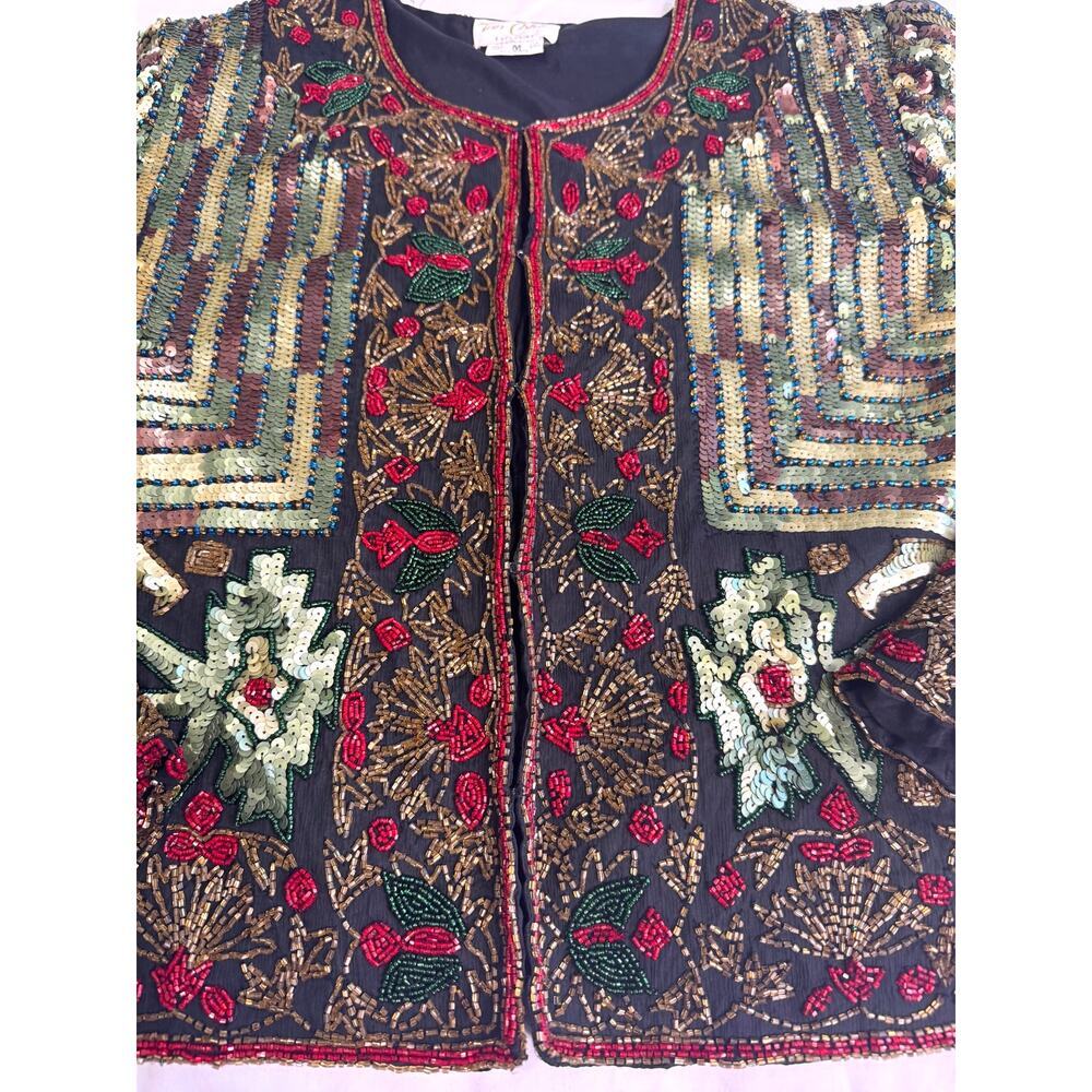 Tan-Chho Vintage 80's Multi-Colored Sequin Jacket - Picture 3 of 12